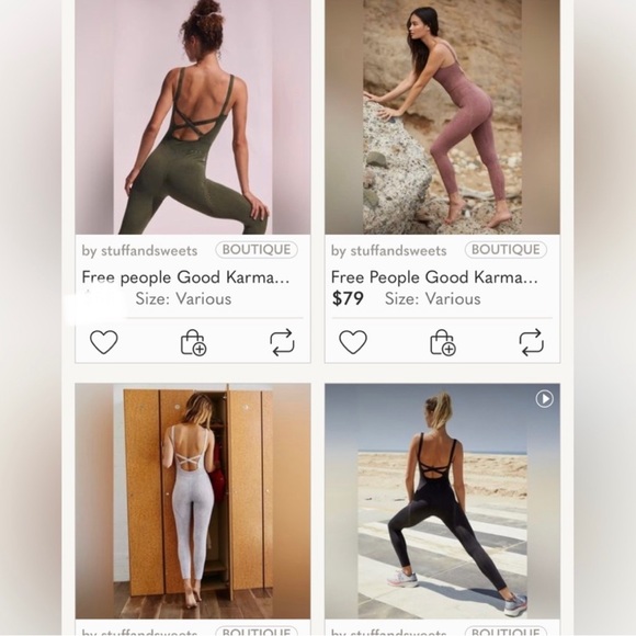 FREE PEOPLE Good Karma Crop Tank GREY M/L $48 - Picture 16 of 16